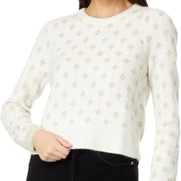 Nine West Cream Patterned Women's Sweater - Picture 1 of 6